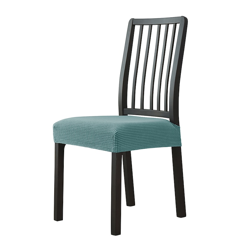 Seat Covers for Dining Room Chairs with Ties Burgundy Stretch Jacquard Chair Covers Removable Washable Kitchen Chair Seat Cushion Slipcovers Protector 13