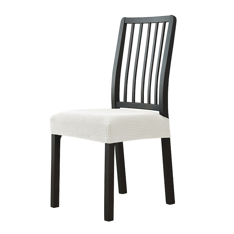 Seat Covers for Dining Room Chairs with Ties Burgundy Stretch Jacquard Chair Covers Removable Washable Kitchen Chair Seat Cushion Slipcovers Protector 14