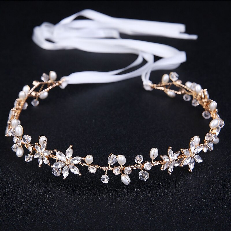 Headbands Headdress Headpiece Alloy Wedding Special Occasion Romantic Sweet With Crystals Crystals / Rhinestones Headpiece Headwear