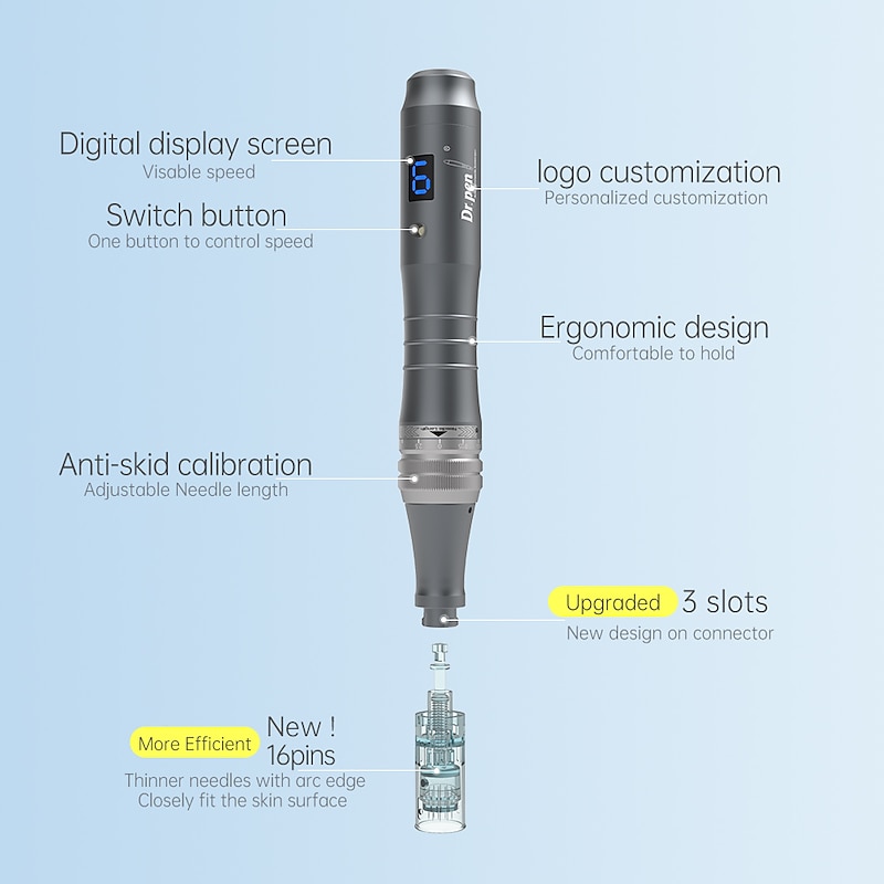 Dr Pen M8 Professional Wireless Dermapen Electric Stamp Design Microneedling Face Roller For Face Skin Care3