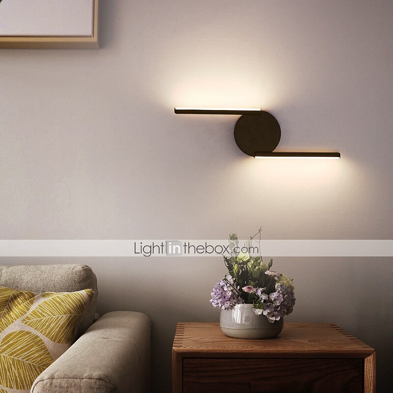 Lightinthebox Wall Light LED Nordic Line Black And White Creative Personality Wall Lamp Designer Decorative Led Bedroom Bedside Modern Corridor