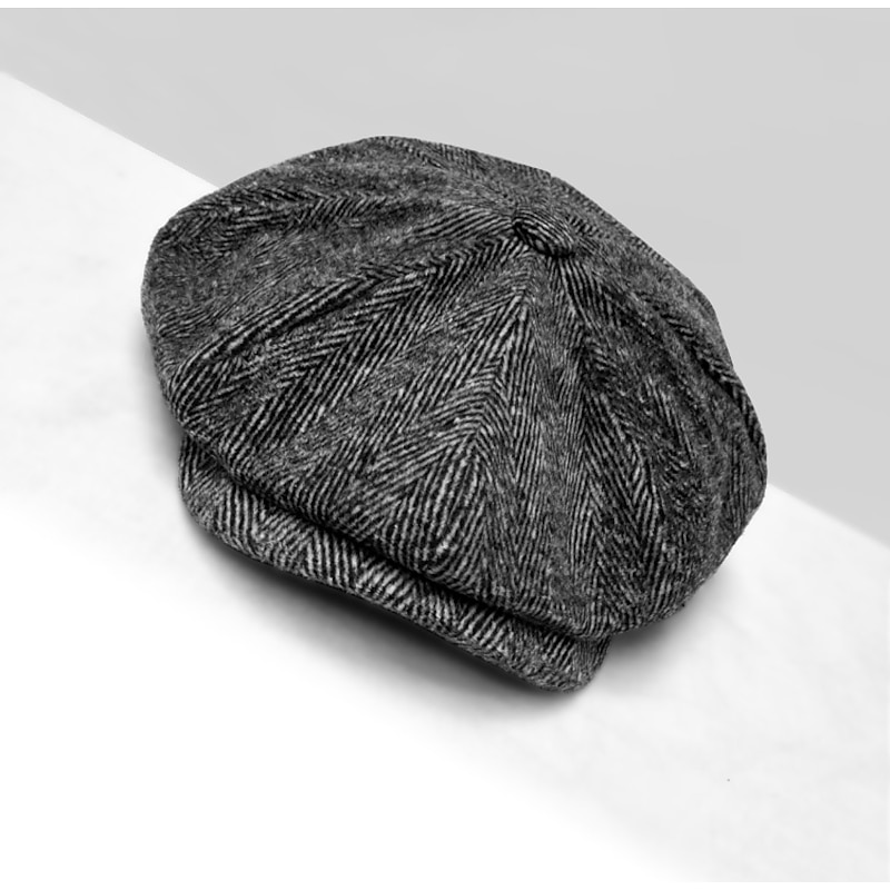 The Great Gatsby Gangster Retro Vintage Roaring 20s 1920s Beret Hat Men's All Costume Hat Vintage Cosplay Event / Party Festival Hat New Year3