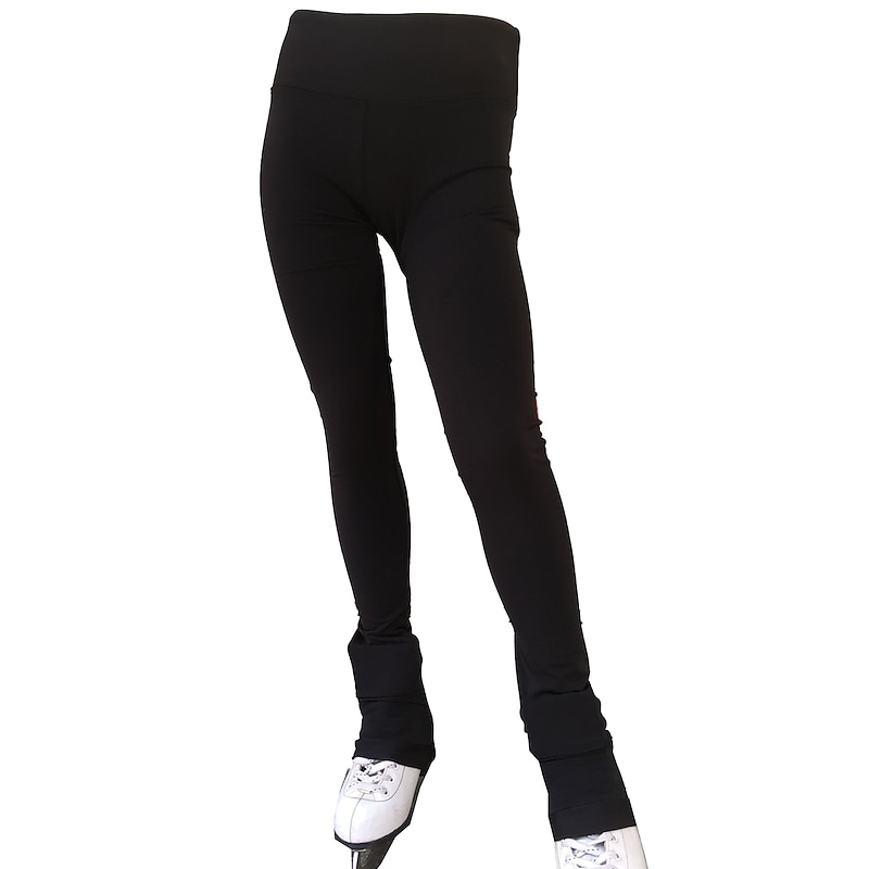 Figure Skating Pants Women's Girls' Ice Skating Tights Bottoms Black Pink Royal Blue Fleece Spandex High Elasticity Training Professional Competition Skating Wear Thermal Warm Handmade Classic Long2