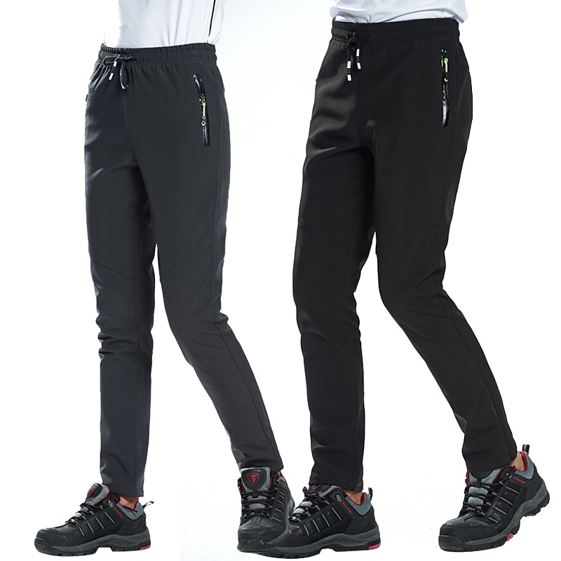 Men's Work Pants Fleece Lined Pants Softshell Pants Winter Outdoor Thermal Warm Windproof Lightweight Comfortable Bottoms Men's black Ladies black Hunting Ski / Snowboard Fishing M L XL XXL XXXL