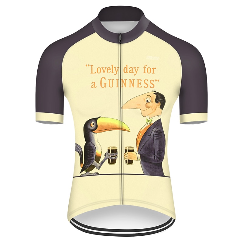 Men's Cycling Jersey Bird Patterned Novelty Short Sleeve Bike Jersey Top with 3 Rear Pockets Mountain Bike MTB Road Bike Cycling Cycling Quick Dry Ultraviolet Resistant Reflective Strips Sports4