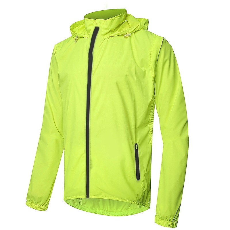 bicycle jacket men bicycle vest, waterproof windproof breathable uv protection reflective jacket, quick drying windbreaker for cycling jogging hiking, green,m2