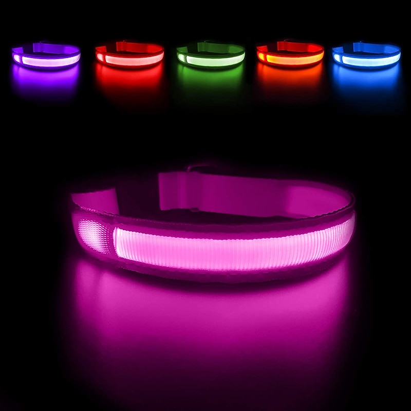 Pet Dog Collar Light Up Collar Strobe / Flashing Camouflage Terylene Green Pink Red Blue2