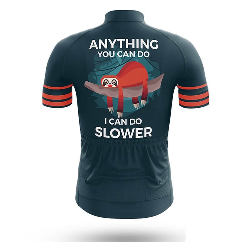 Men's Cycling Jersey Funny Sloth Short Sleeve Bike Jersey Top with 3 Rear Pockets Mountain Bike MTB Road Bike Cycling Quick Dry Reflective Strips Back Pocket Moisture Wicking Sports Yellow Red Blue3