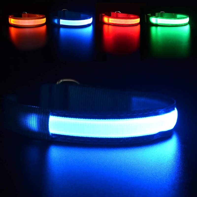 Pet Dog Collar Light Up Collar Strobe / Flashing Camouflage Terylene Green Pink Red Blue3
