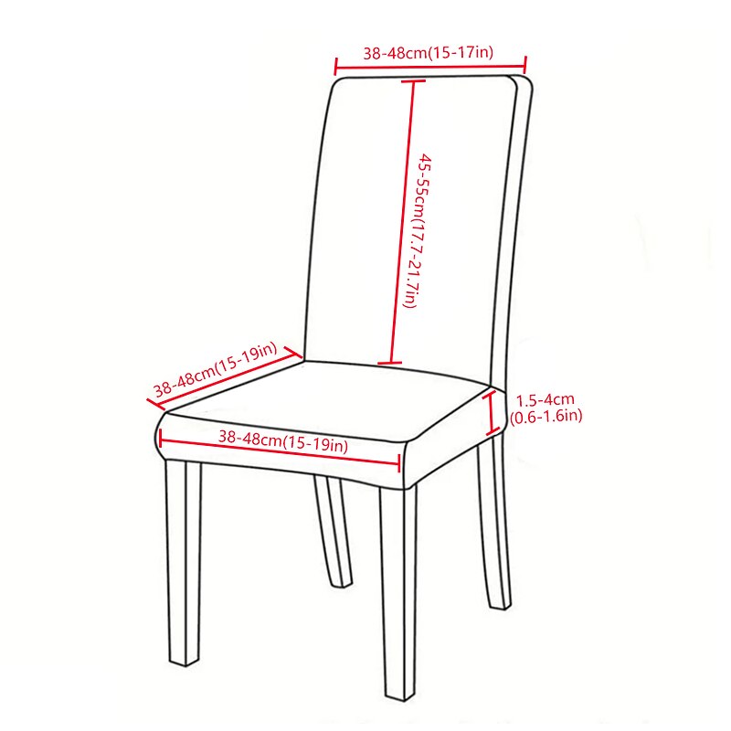 PU Leather Dining Chair Cover, Burgundy 100% WaterProof Stretch Chair Cover,  Chair Protector Cover Seat Slipcover with Elastic Band for Dining Room,Wedding,Home Decor2