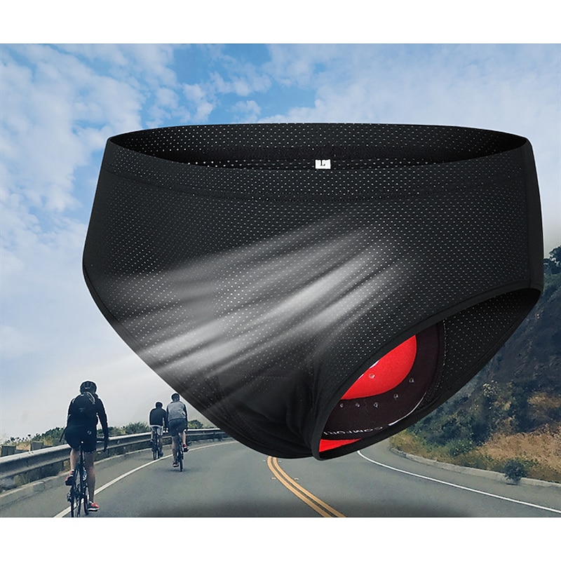 WOSAWE Men's Solid Color Cycling Underwear Shorts Cycling Underwear Cycling Padded Shorts Bike Underwear Shorts Padded Shorts / Chamois Race Fit Mountain Bike MTB Road Bike Cycling Sports 3D Pad3