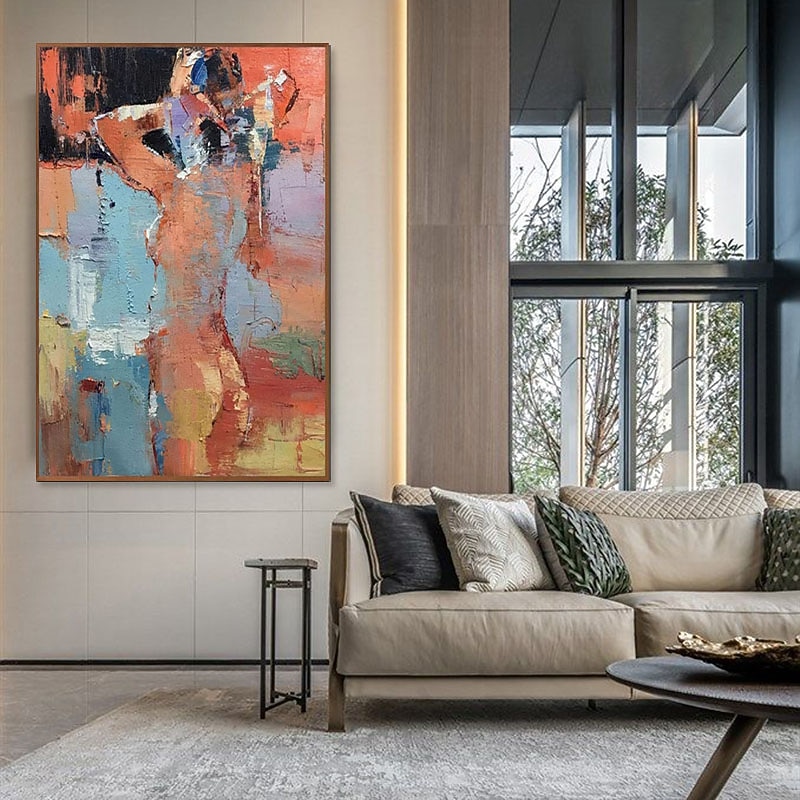 Oil Painting Handmade Hand Painted Wall Art Modern Abstract Nude Woman Home Decoration Decor Rolled Canvas No Frame Unstretched2