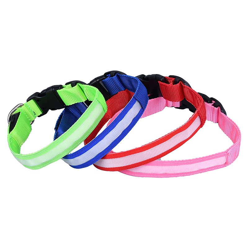 Pet Dog Collar Light Up Collar Strobe / Flashing Camouflage Terylene Green Pink Red Blue4