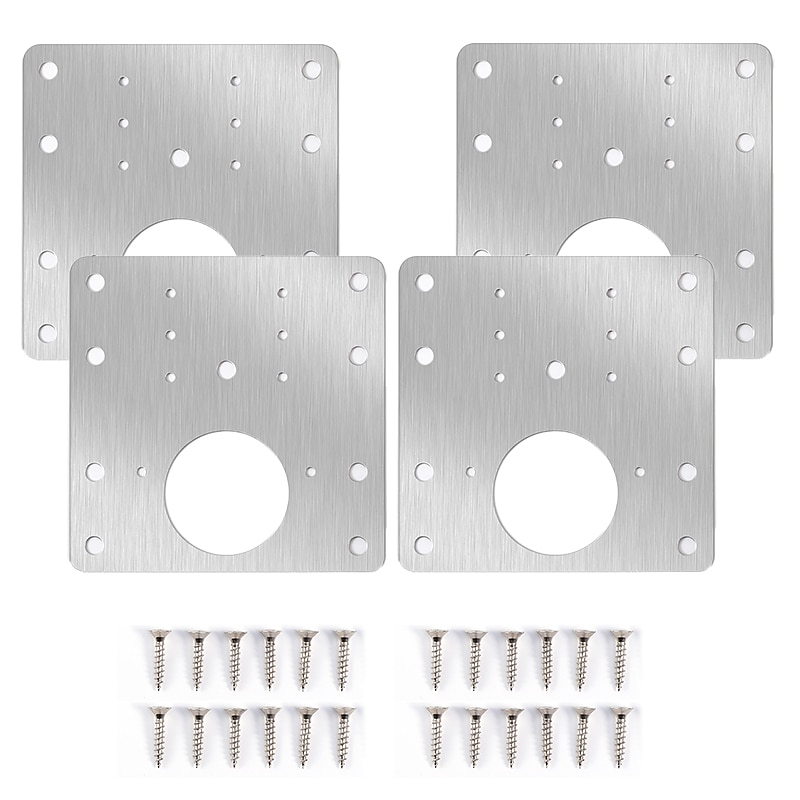 4Pcs Hinge Repair Plate Foldable Table Cabinet Door Hinger Cabinet Furniture Drawer Window Door Hinges Furniture Hardware Accessories4