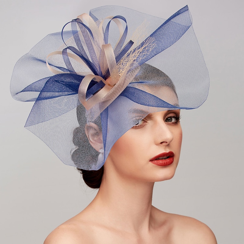Stretch Stripes / Net Fascinators Kentucky Derby Hat/ Headpiece with Bowknot / Cap 1 PC Wedding / Horse Race / Melbourne Cup Headpiece