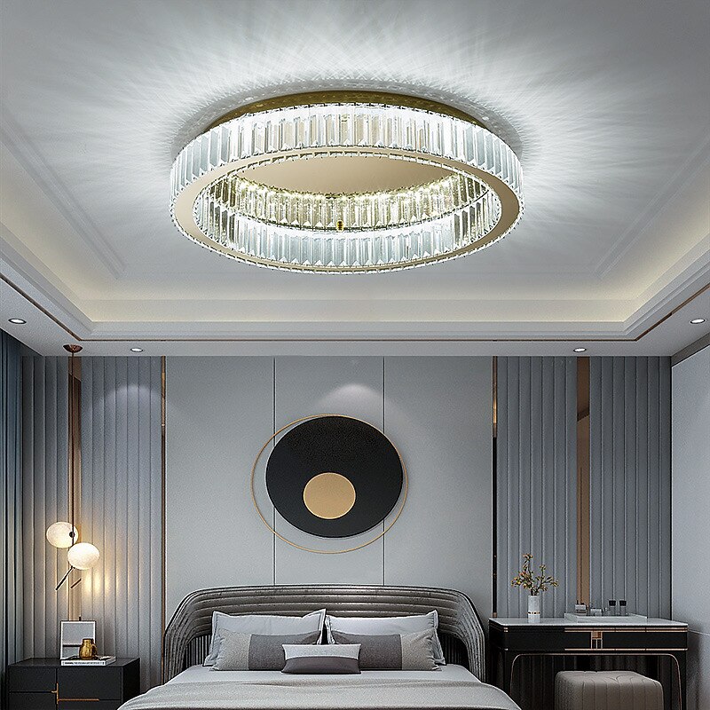 50/60 cm LED Ceiling Lights Chandelier Crystle Stainless Steel Electroplated Modern 220-240V