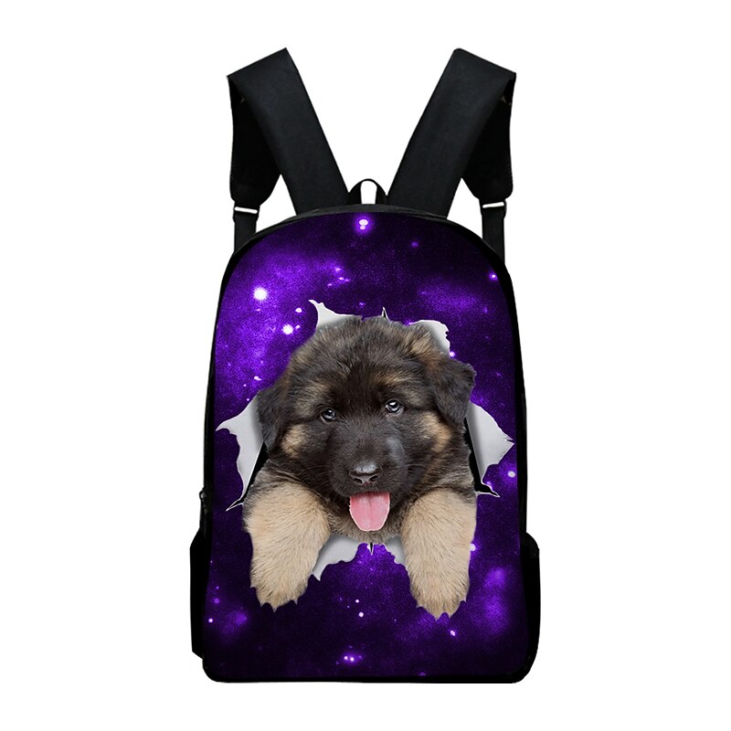 Cute Dog in Galaxy Backpack for Kids – 3D Animal Print School Bag with Cosmic Stars for Boys and Girls4