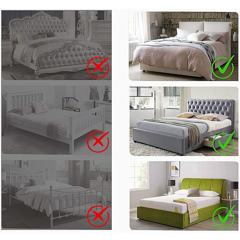 Bed Headboard Cover for Bedroom Decoration, Stretch Bed Headboard Slipcover Covers, Dust proof Protector Cover for Upholstered Headboard4