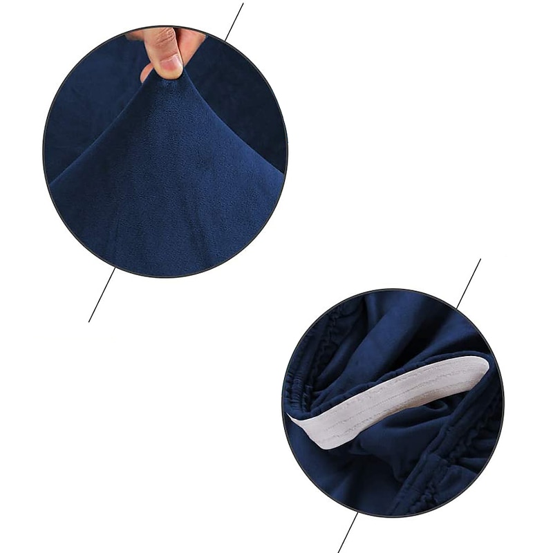 Dining Chair Cover Stretch Chair Seat Slipcover Velvet Soft Plain Solid Color Durable Washable Furniture Protector For Dining Room Party2