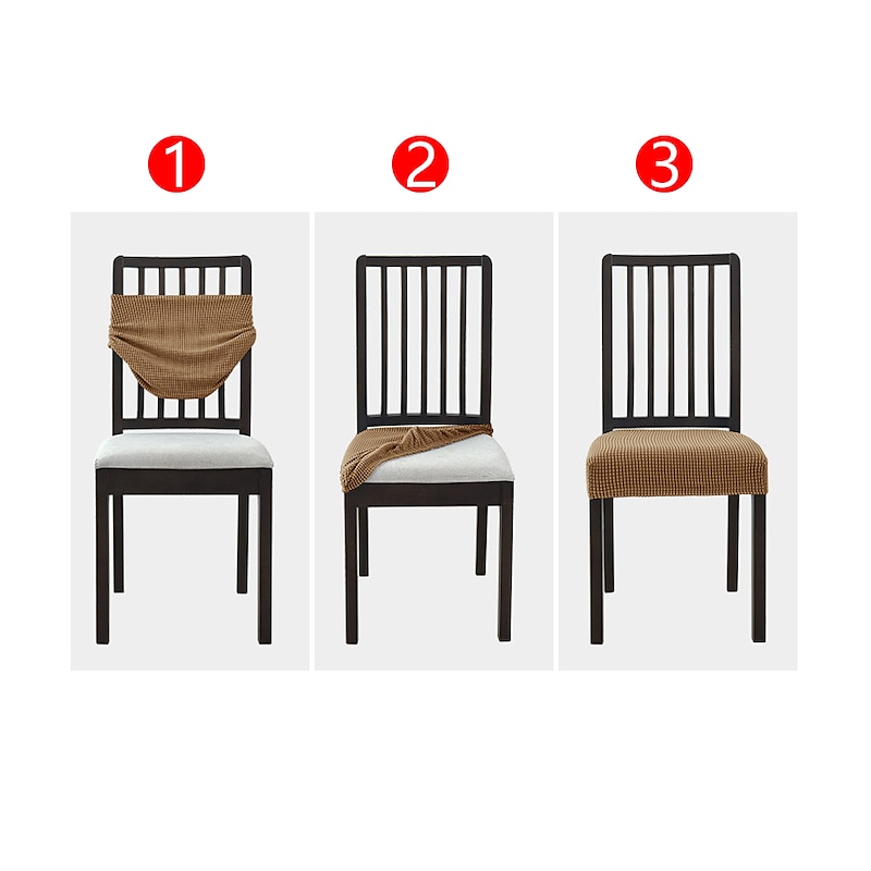 Dining Chair Cover Stretch Chair Seat Slipcover Elastic Chair Protector For Dinning Party Hotel Wedding Soft Removable Washable3