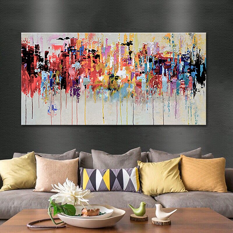 Mintura Handmade Oil Painting On Canvas Wall Art Decoration Modern Abstract Pictures For Home Decor Rolled Frameless Unstretched Painting4