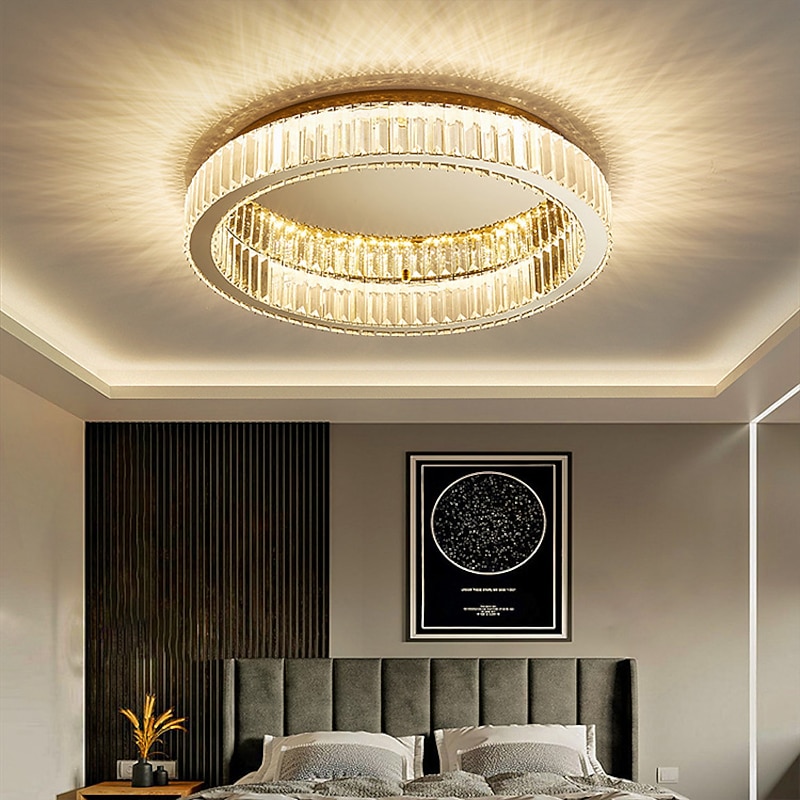 50/60 cm LED Ceiling Lights Chandelier Crystle Stainless Steel Electroplated Modern 220-240V3