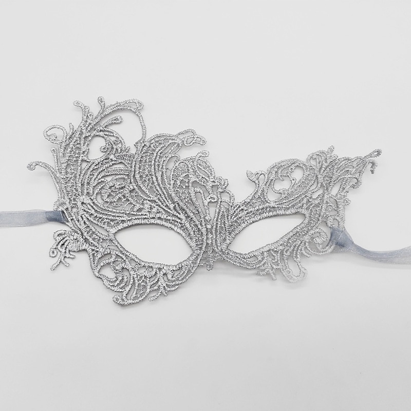 2 pcs Carnival Ball Mask Double Gauze Lace Mask Masquerade Party Ball Half Face Lace Mask Accessories3