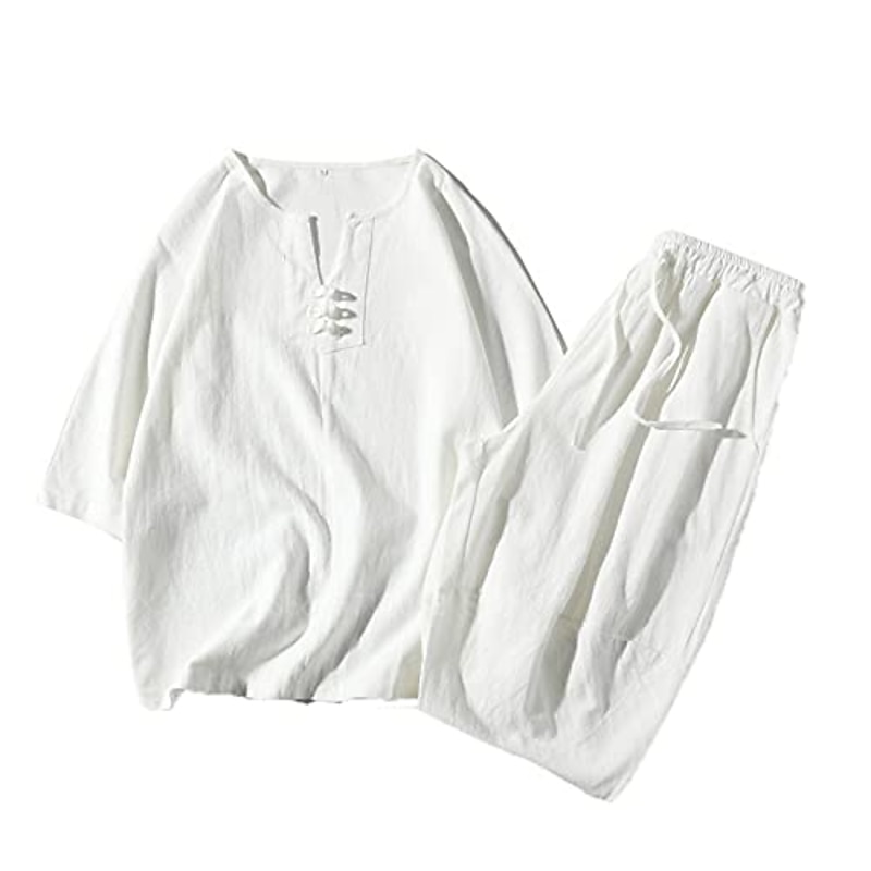 Men's T-shirt Suits Tracksuit Tennis Shirt Shorts and T Shirt Set Sports Designer Casual 2 Piece Black White Light Grey Top Tee for Men