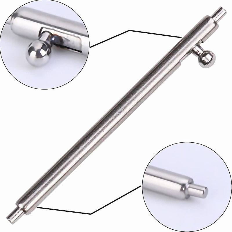 4 Pack Watch Pins, Quick Release Spring Bars 22mm, Stainless Steel Watch Band Pins, 1.5mm Diameter3