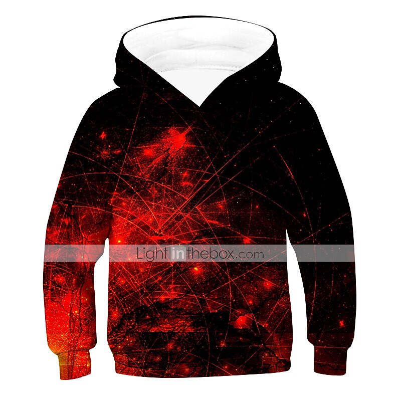 Boys 3D 3D Hoodie & Sweatshirt Long Sleeve 3D Print Summer Spring Fall Active Basic Polyester Rayon Kids School Casual Daily Wear3