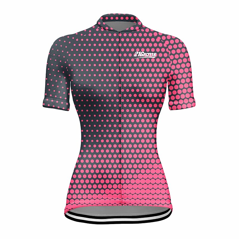 Women's Cycling Jersey Polka Dot Short Sleeve Bike Jersey Top with 3 Rear Pockets Mountain Bike MTB Road Bike Cycling Quick Dry Reflective Strips Back Pocket Moisture Wicking Sports Yellow Pink Blue