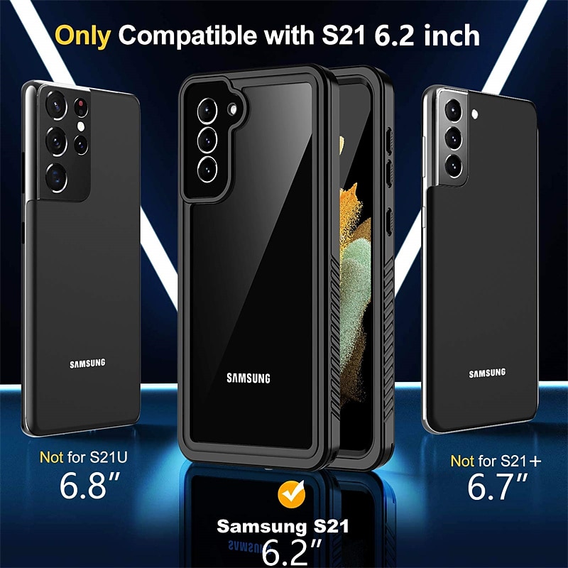 Phone Case For Samsung Galaxy S25 S24 S23 Ultra Plus Full Body Case Clear Case with Screen Protector Clear Waterproof Transparent TPU PC3