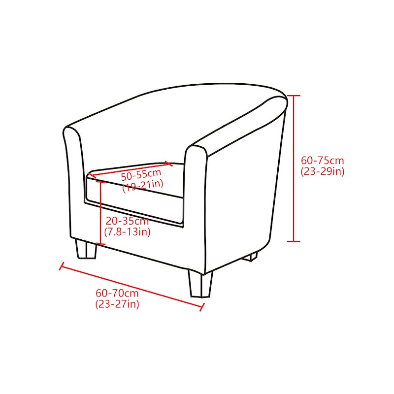 Velvet Club Chair Barrel Chair Slipcover Tub Chair Cover Couc Furniture Protector with Seat Cushion Cover Elastic Bottom Soft for Hotel Bar Counter Living Room3