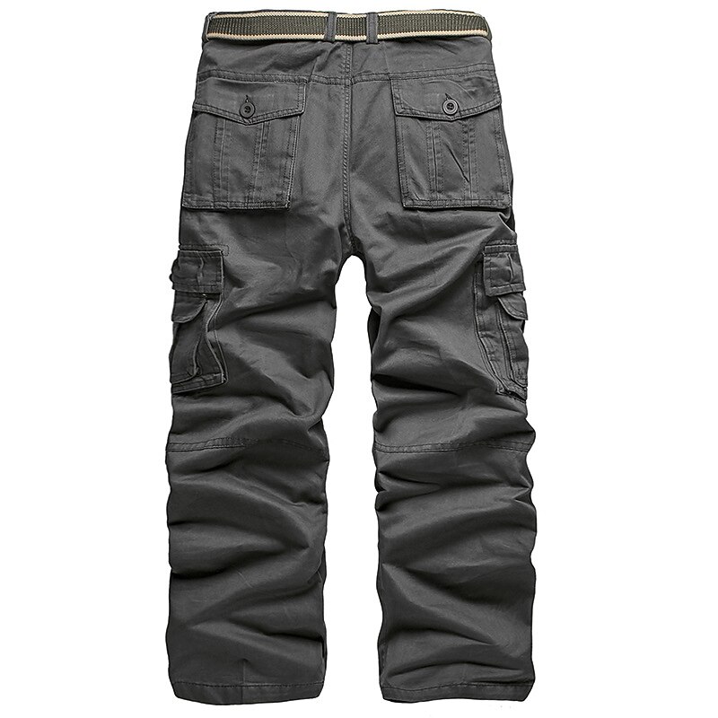 Men's Cargo Pants Cargo Trousers Trousers Tactical Work Pants Classic Multi Pocket Plain Outdoor Full Length Daily Cotton Basic Tactical Slim Black White3