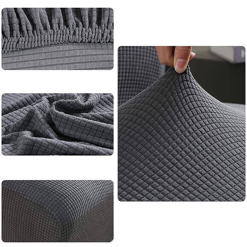 Armless Chair Slipcovers Burgundy Water-Repellent Chair Covers Stretch Couch Cover Removable Furniture Protector Covers for Home Hotel2