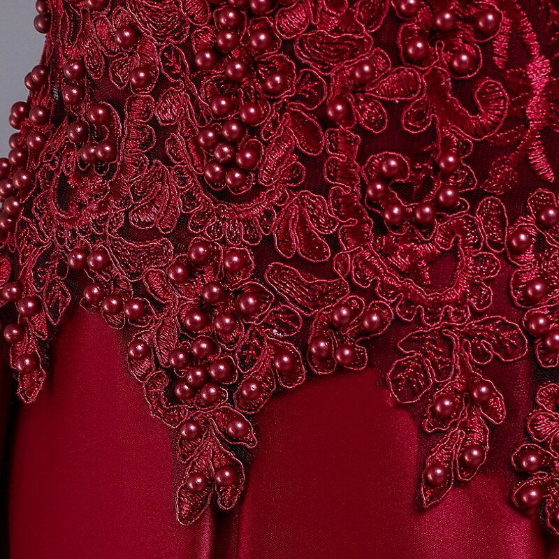 Flower Girl Dress Girls' Dress Party Dress Wedding Party Cute Princess Ruched Print Floral Sleeveless Crew Neck White Wine 4-13 Years4