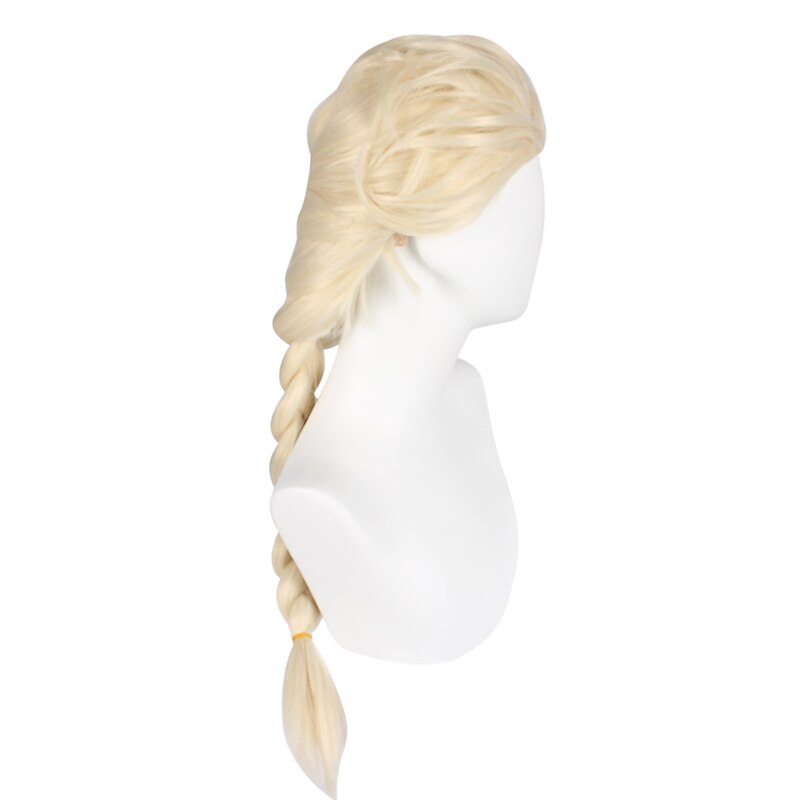 Cosplay  Wig Wavy Middle Part Wig One Color Mix Brown Synthetic Hair Women's White  Wigs Halloween Wigs2