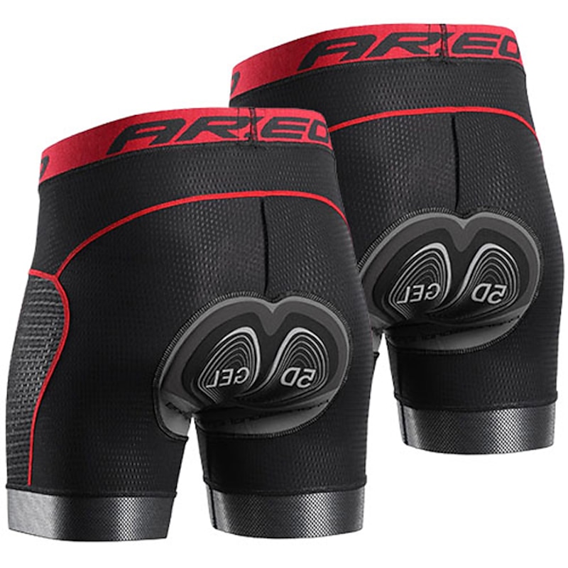 2PCS  Men's  Cycling Underwear Cycling Padded Shorts Bike Padded Shorts / Chamois Mountain Bike MTB Road Bike Cycling Sports Black Grey Quick Dry Moisture Wicking Clothing Apparel Bike Wear2