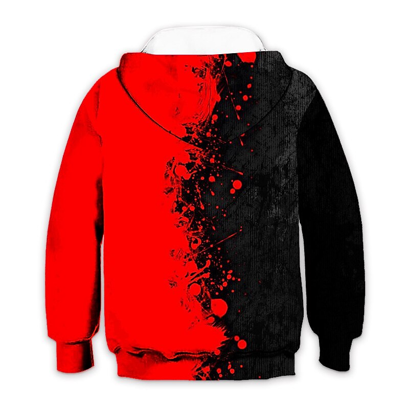 Boys 3D Color Block Hoodie Long Sleeve 3D Print Spring Fall Winter Active Sports Fashion Polyester Kids 3-12 Years Outdoor Daily Indoor Regular Fit3