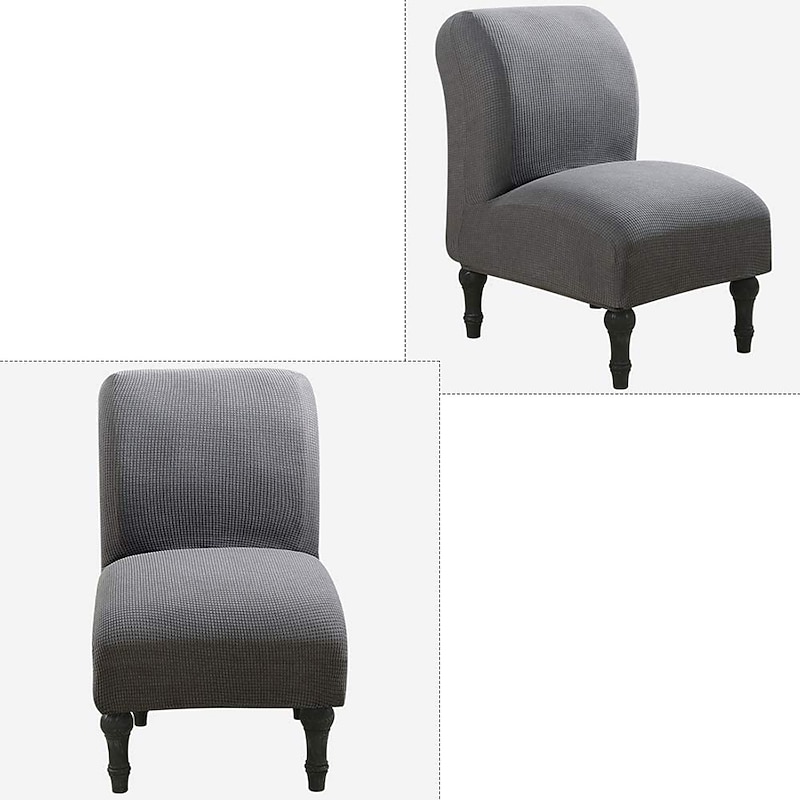 Armless Chair Slipcovers Burgundy Water-Repellent Chair Covers Stretch Couch Cover Removable Furniture Protector Covers for Home Hotel3