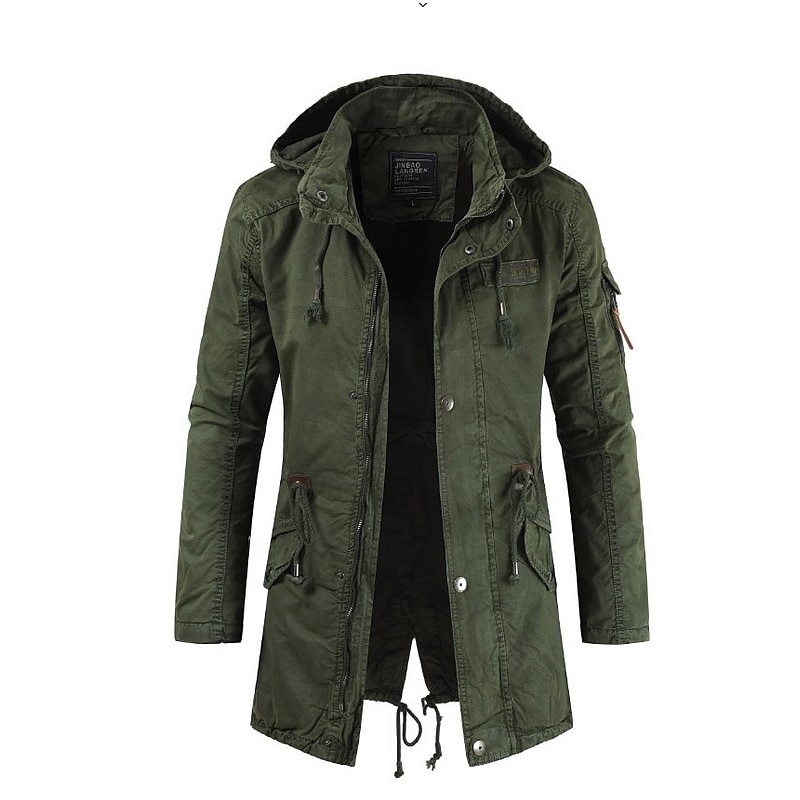 Men's Winter Coat Windbreaker Casual Jacket Trench Coat Business Casual Winter Thermal Warm Windbreaker Outerwear Clothing Apparel Classic2