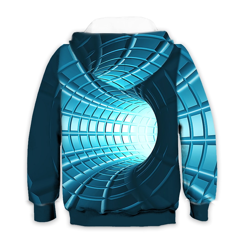 Boys 3D Animal Cat Optical Illusion Hoodie Long Sleeve 3D Print Spring Fall Winter Active Sports Fashion Kids 3-12 Years Outdoor Daily Indoor Regular Fit2