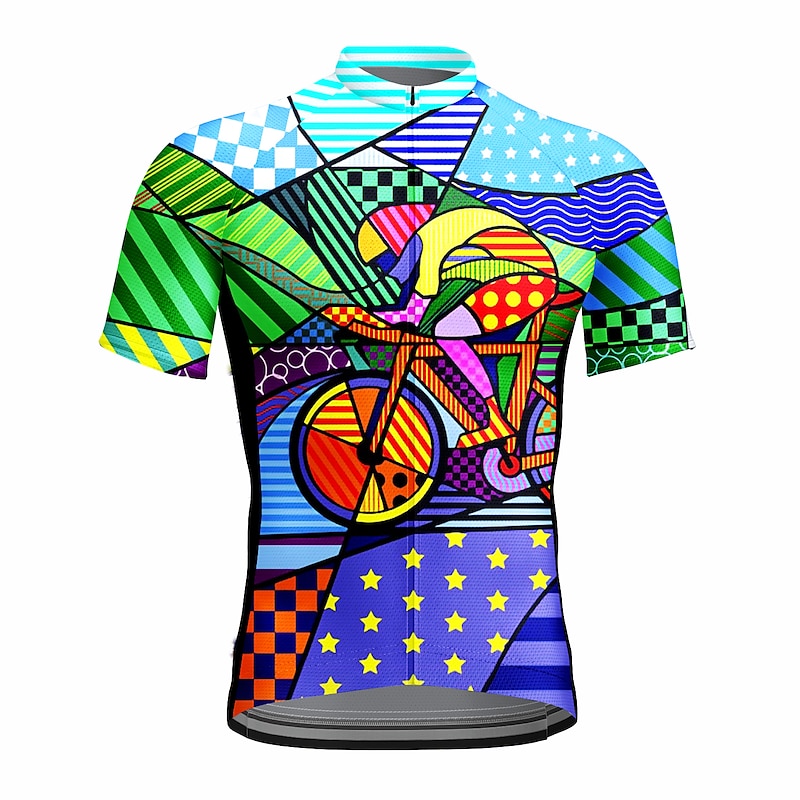 21Grams Men's Short Sleeve Cycling Jersey Summer Spandex Polyester Purple Sky Blue  Stars Bike Top Mountain Bike MTB Road Bike LGBT Cycling Breathable Quick Dry Moisture Wicking Sports Clothing4
