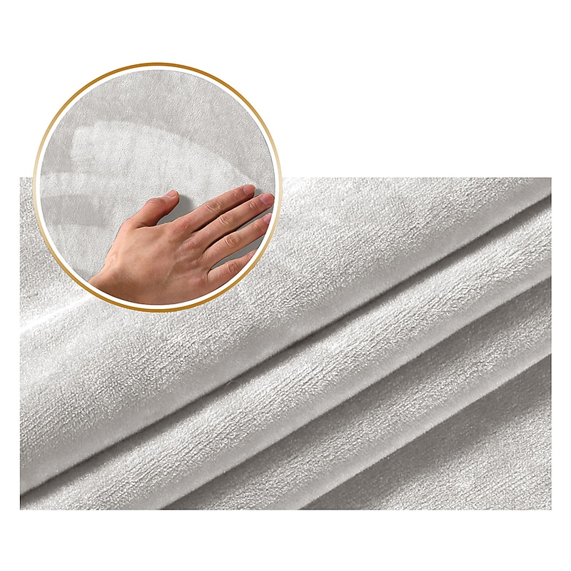 Stretch Bench Cover Slipcover Elastic Seat Couch Velvet　White Grey Black　Furniture for Living Room Kitchen Outdoor　Plain　Solid　Soft Durable Washable3