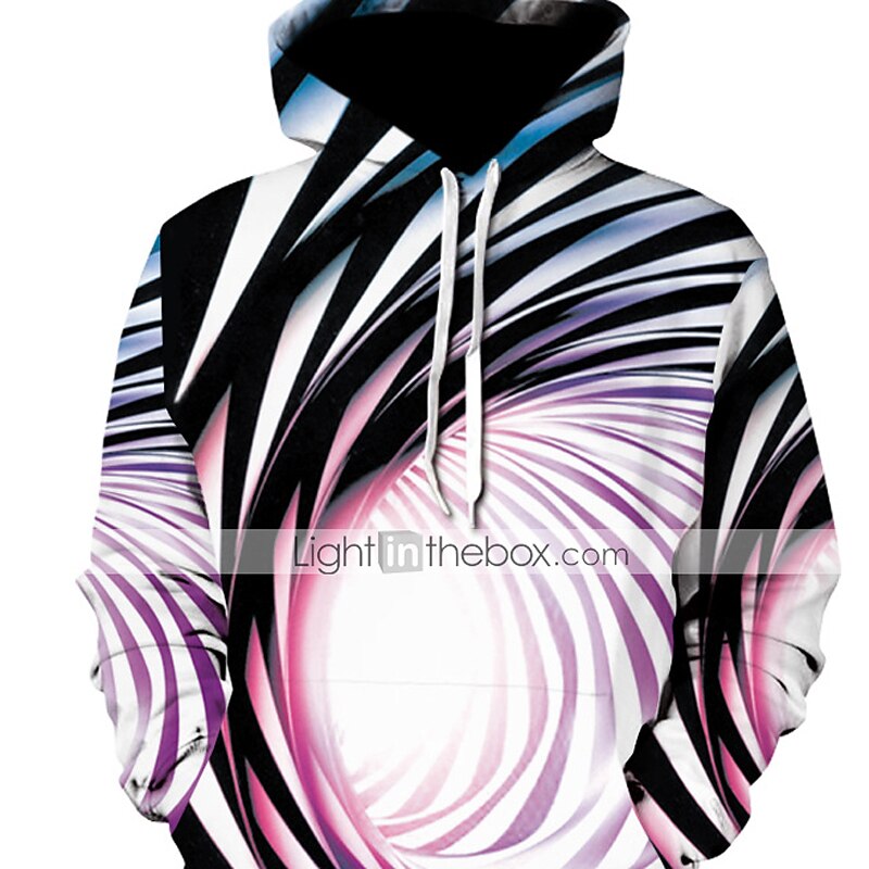 Girls' 3D Color Block Rainbow Hoodie Long Sleeve 3D Print Spring Fall Winter Active Basic Kids Toddler 2-13 Years Outdoor Daily4