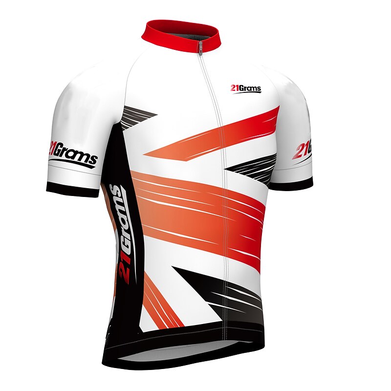 Men's Cycling Jersey Geometric Geometry UK Short Sleeve Bike Jersey Top with 3 Rear Pockets Mountain Bike MTB Road Bike Cycling Quick Dry Reflective Strips Back Pocket Moisture Wicking Sports Yellow 9