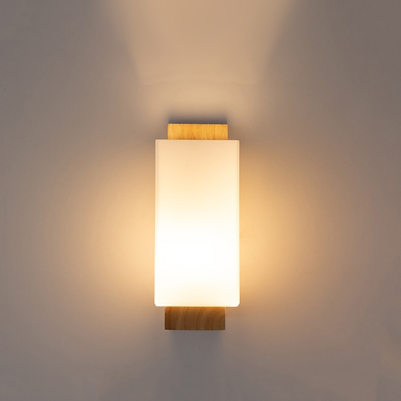 Lightinthebox Modern Nordic Style Indoor Wall Lights Living Room Bedroom Wood LED Wall Light 220-240V 5 W4