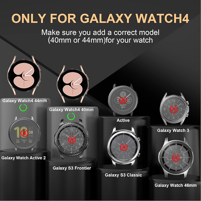 Watch Band for Samsung Galaxy Watch 4 40/44mm Watch Active 2 40/44mm Stainless Chain with Leather Belt Replacement  Strap Bling Diamond Luxury Jewelry Bracelet Wristband2