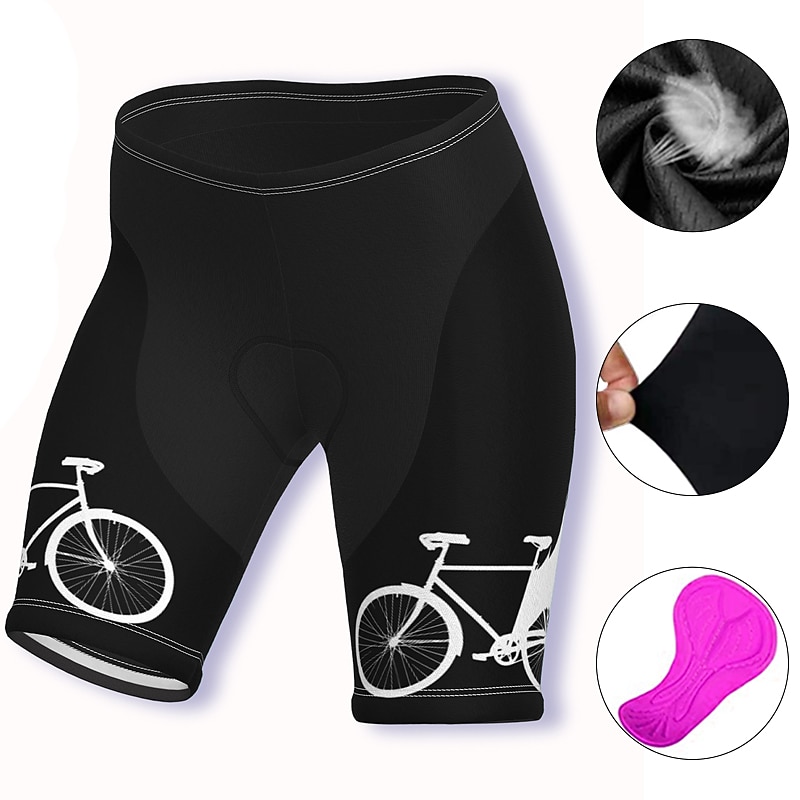 Women's Graphic Cycling Road Shorts Cycling Shorts Bike Shorts Bike Shorts Pants Mountain Bike MTB Road Bike Cycling Sports 3D Pad Fast Dry Soft Comfortable Black Yellow Spandex Clothing Apparel Bike3