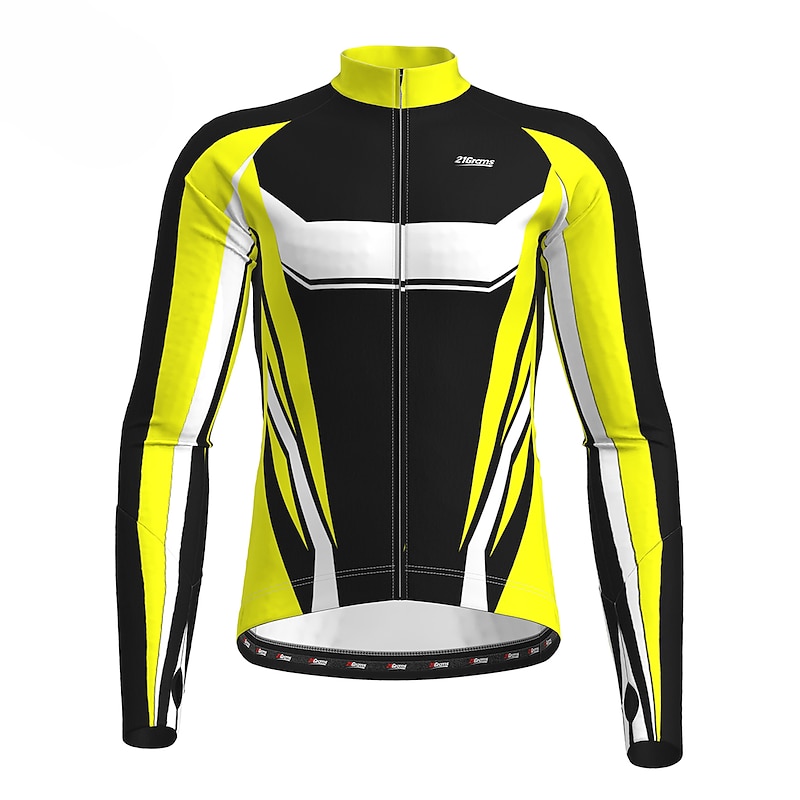 Men's Cycling Jacket Cycling Jersey Graphic Geometric Patterned Long Sleeve Bike Jacket Jersey Top with 3 Rear Pockets Mountain Bike MTB Road Bike Cycling Thermal Warm Warm Quick Dry Breathability4